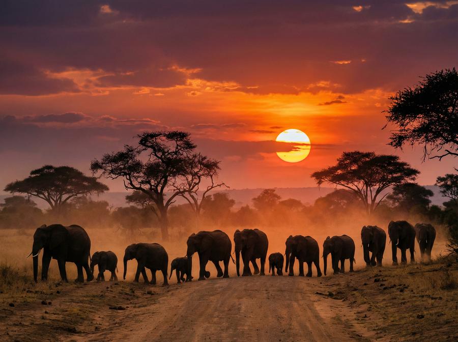 小马拉大车非洲野生动物视频 非洲象群迁徙视频教程