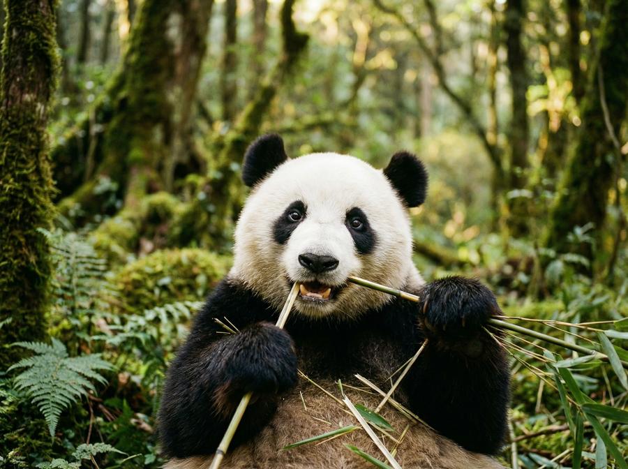 小马拉大车熊猫视频教程 大熊猫竹林觅食写真